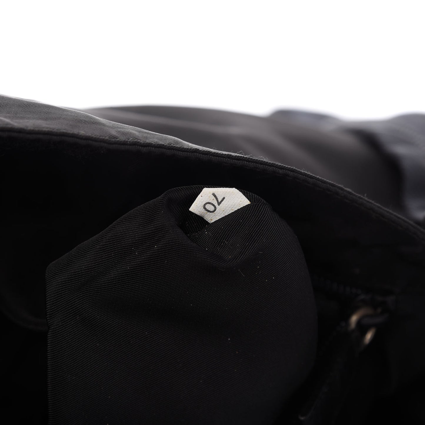 Nylon Flat Messenger Bag Black