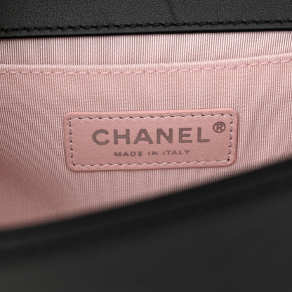 Chanel Calfskin Pearl Chevron Small Boy Flap Black 6 of 10