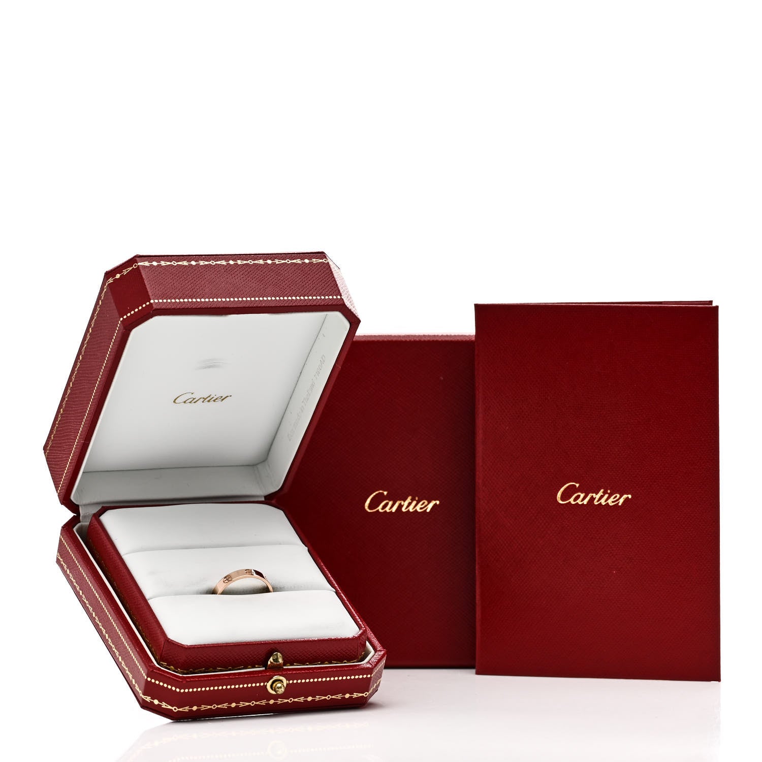 Cartier 18K Pink Gold 3.5mm LOVE Wedding Band Ring 55 7.25 5 of 5