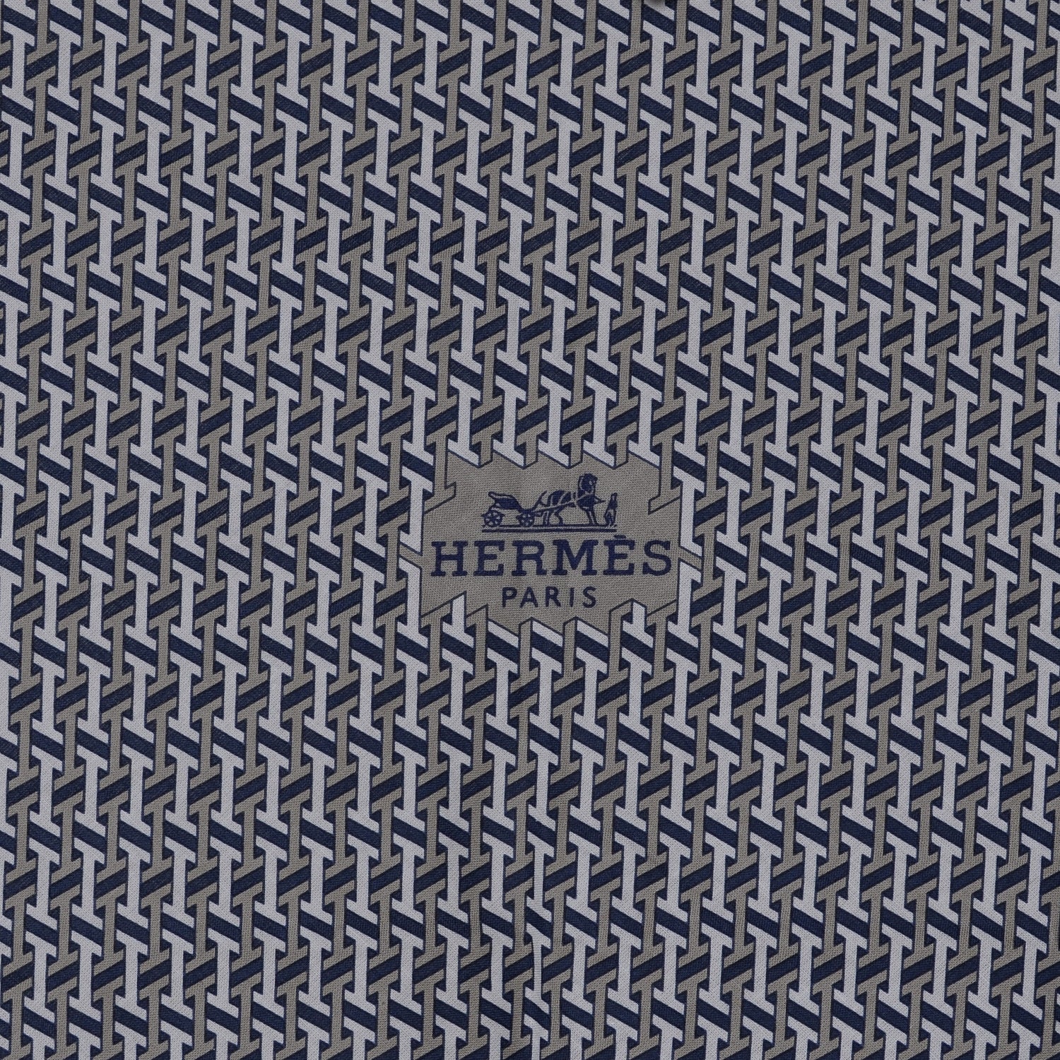 Hermes Mens Cotton H Sublime Losange Scarf GM 1 of 6