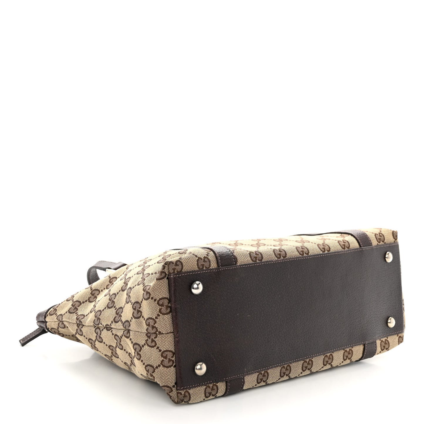 Monogram Medium Abbey Tote Dark Brown