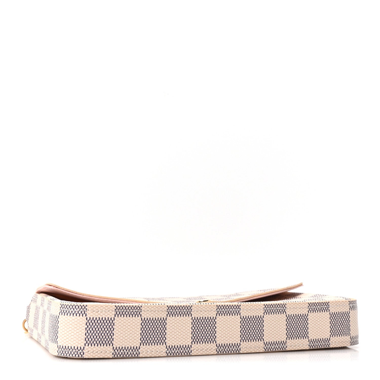 Louis Vuitton Damier Azur Pochette Felicie Chain Wallet Rose Ballerine 6 of 14