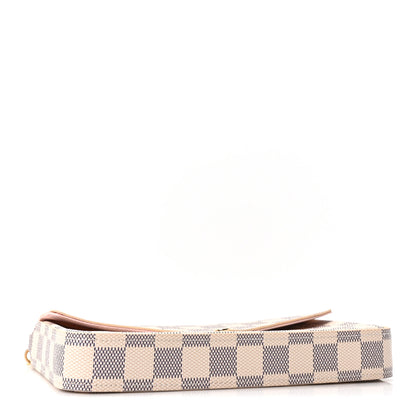 Louis Vuitton Damier Azur Pochette Felicie Chain Wallet Rose Ballerine 6 of 14