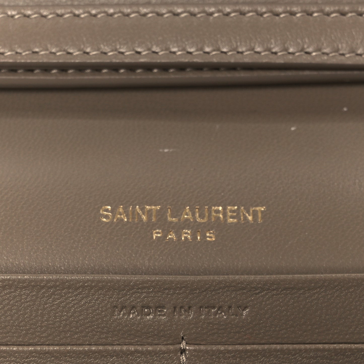 Lambskin Matelasse Chevron Monogram Envelope Chain Wallet Vintage Peach