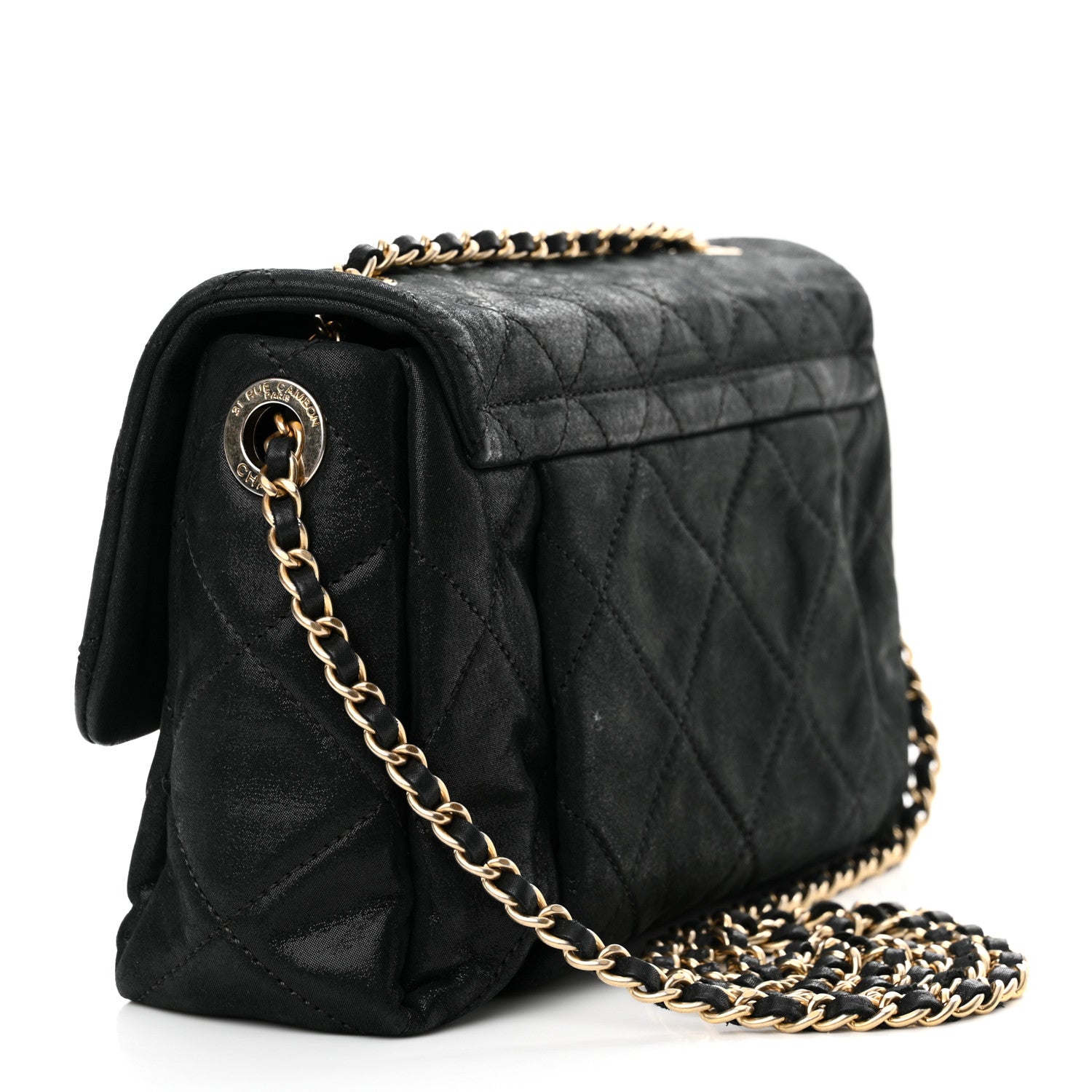 Chanel Iridescent Calfskin Quilted Small Chic Quilt Flap Black 3 of 13