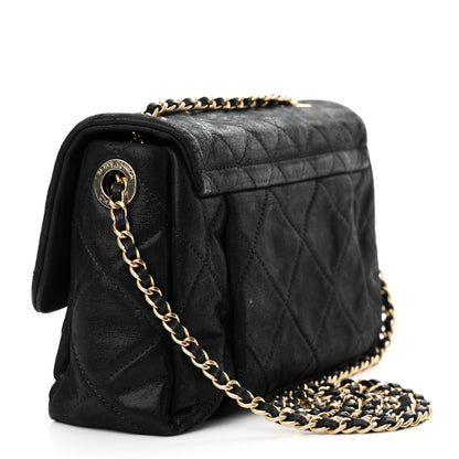 Chanel Iridescent Calfskin Quilted Small Chic Quilt Flap Black 3 of 13