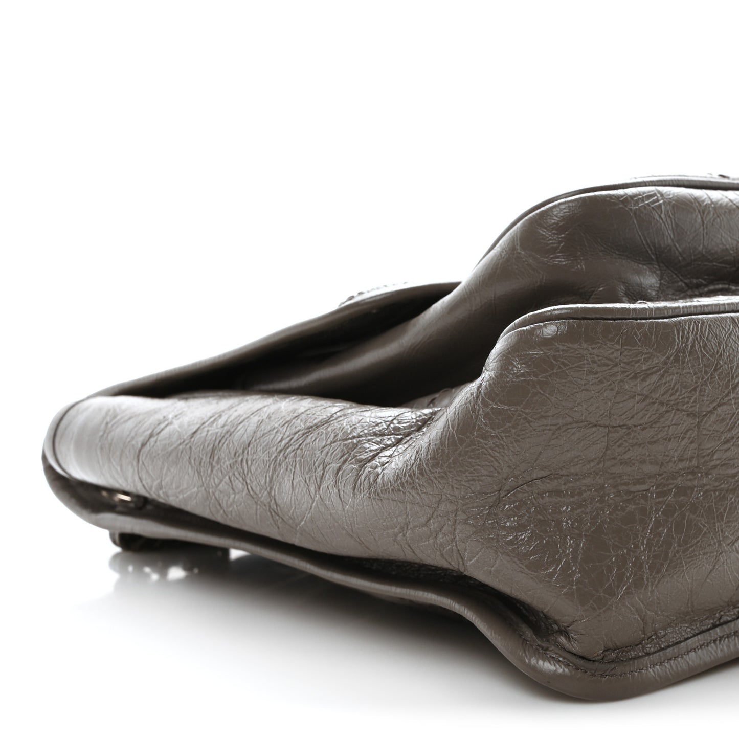 Crinkled Calfskin Matelasse Monogram Large Niki Chain Satchel Fog