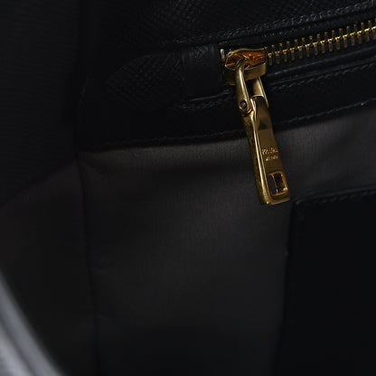 Prada Saffiano Cuir Front Pocket Tote Black 7 of 20