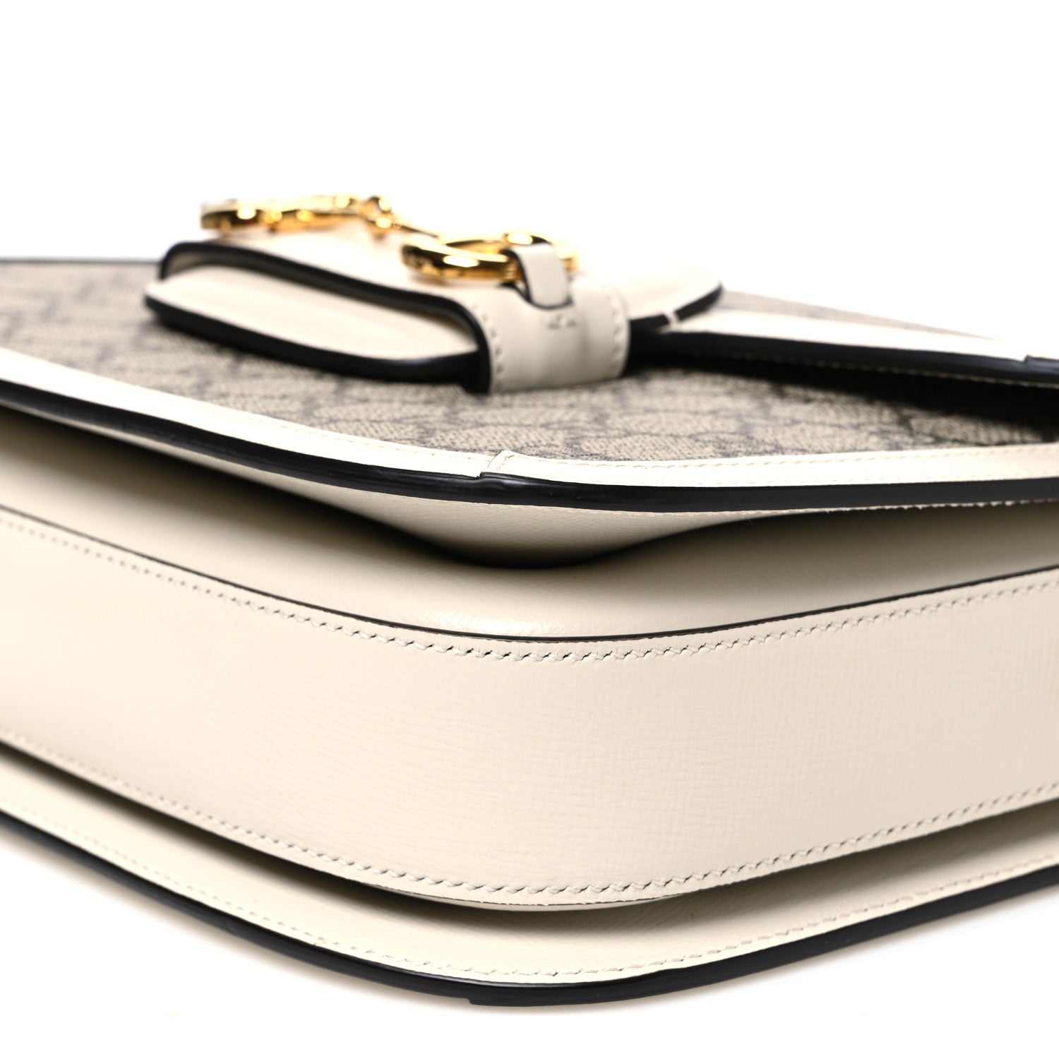 Gucci GG Supreme Monogram Horsebit 1955 Shoulder Bag Beige Mystic White 10 of 10