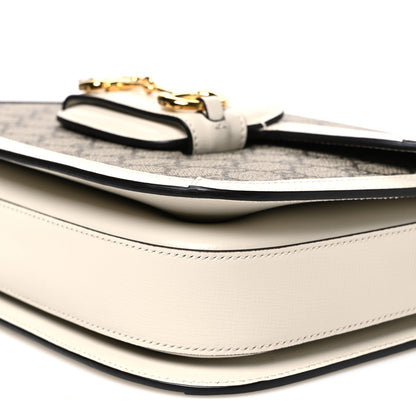 Gucci GG Supreme Monogram Horsebit 1955 Shoulder Bag Beige Mystic White 10 of 10
