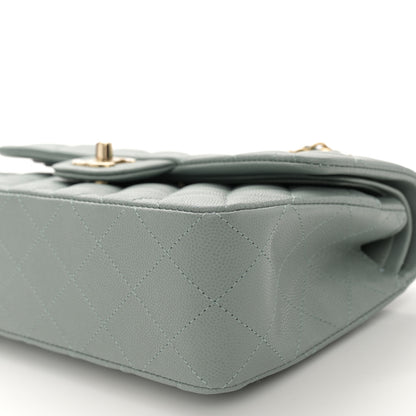 Chanel Caviar Quilted Small Double Flap Light Blue 10 of 11