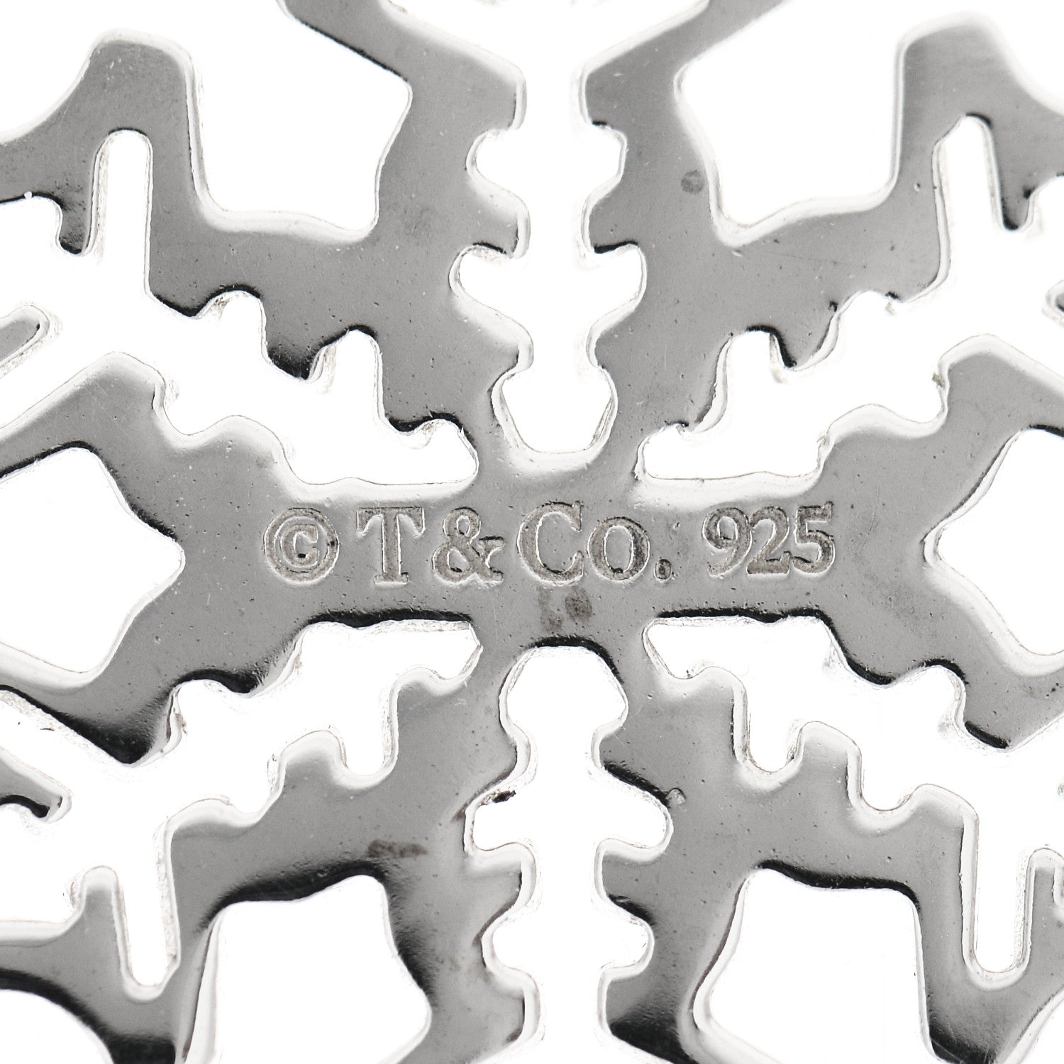 Tiffany Sterling Silver Small Snowflake Charm 4 of 4