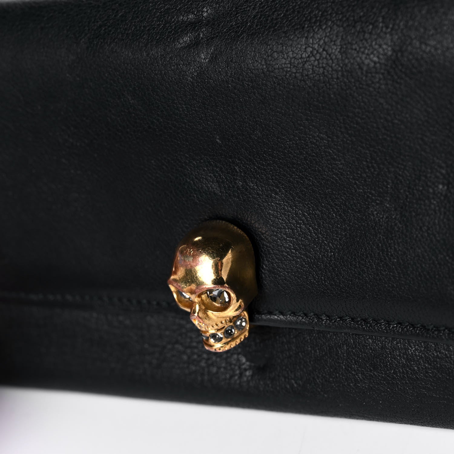 Alexander McQueen Calfskin Skull Continental Wallet Black 30 of 30