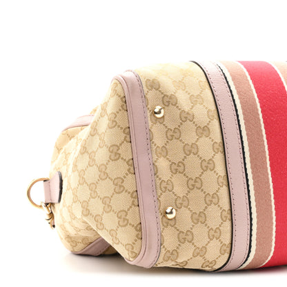 Gucci Monogram Vintage Web Medium Boston New Sand Lilas 9 of 10