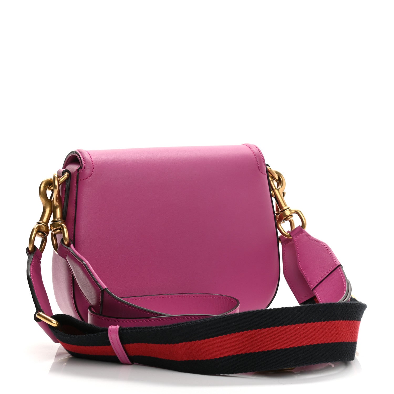 Gucci Calfskin Medium Lady Web Shoulder Bag New Rosette 3 of 8