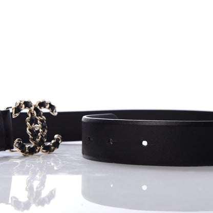 Chanel Lambskin CC Chain Belt 84 34 Black 4 of 5