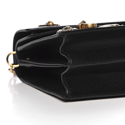 Gucci Calfskin Snakeskin Studded Small Ottilia Top Handle Bag Black 5 of 12