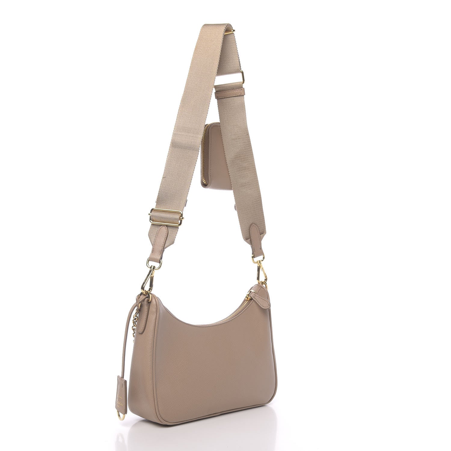 Prada Saffiano Re-Edition 2005 Shoulder Bag Cammeo Beige 3 of 12