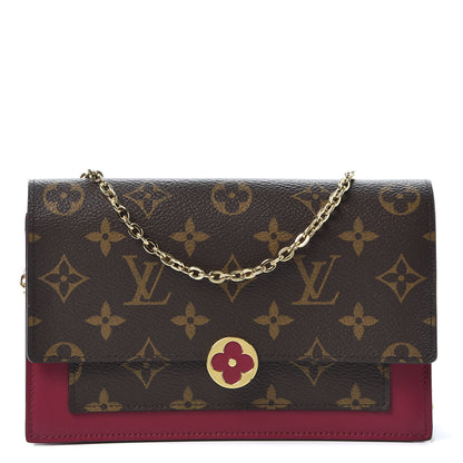 Louis Vuitton Monogram Flore Chain Wallet Fuchsia 1 of 8