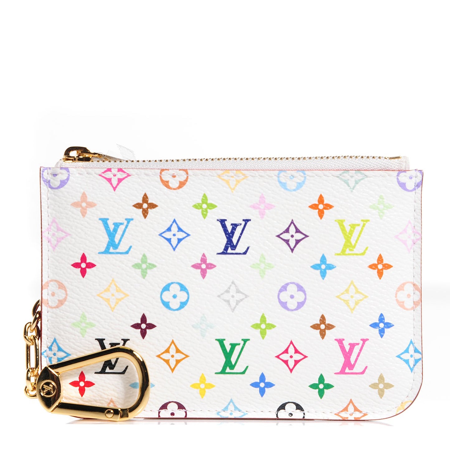 Monogram Multicolor Key Pouch White Litchi