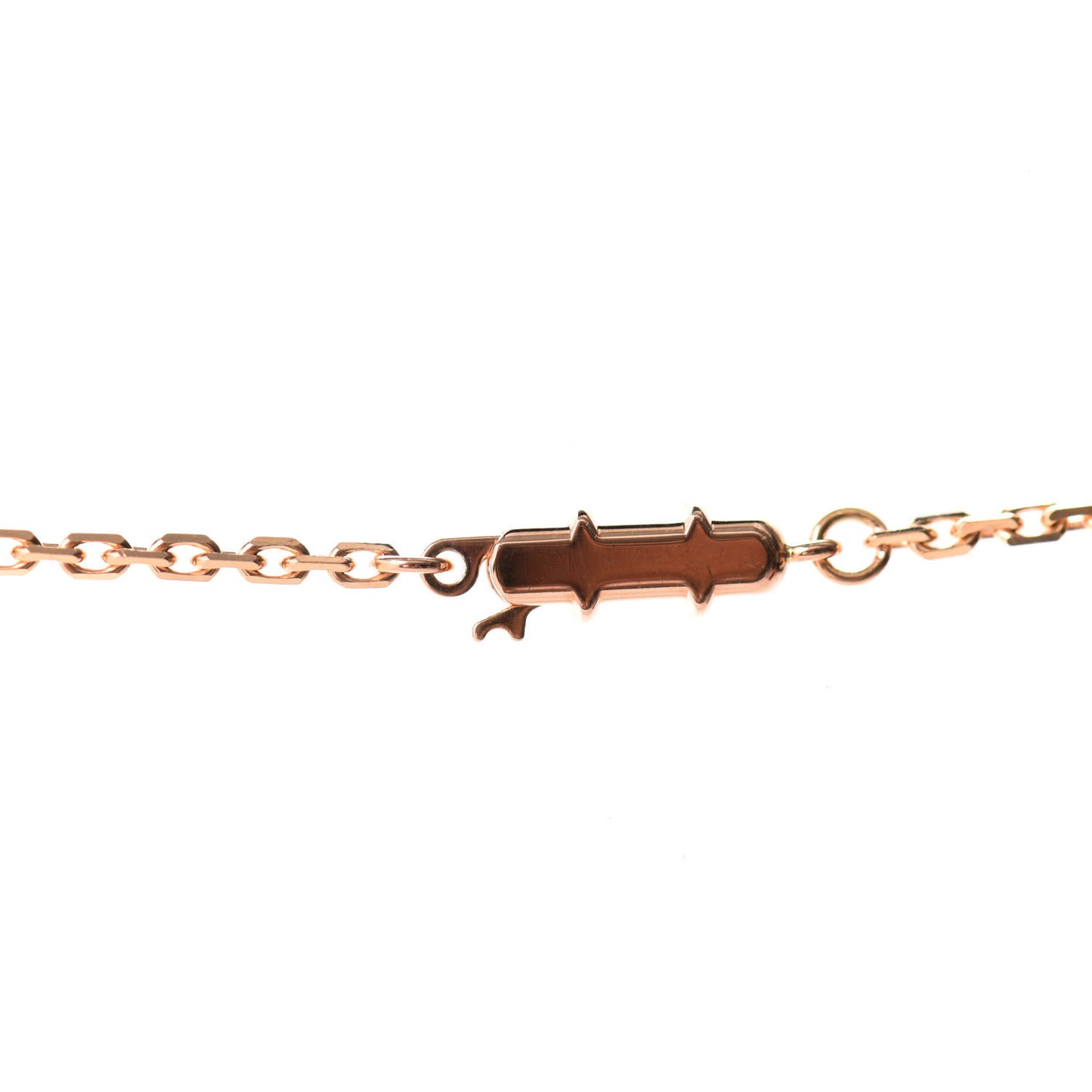 18K Pink Gold Diamond LOVE Paved Necklace