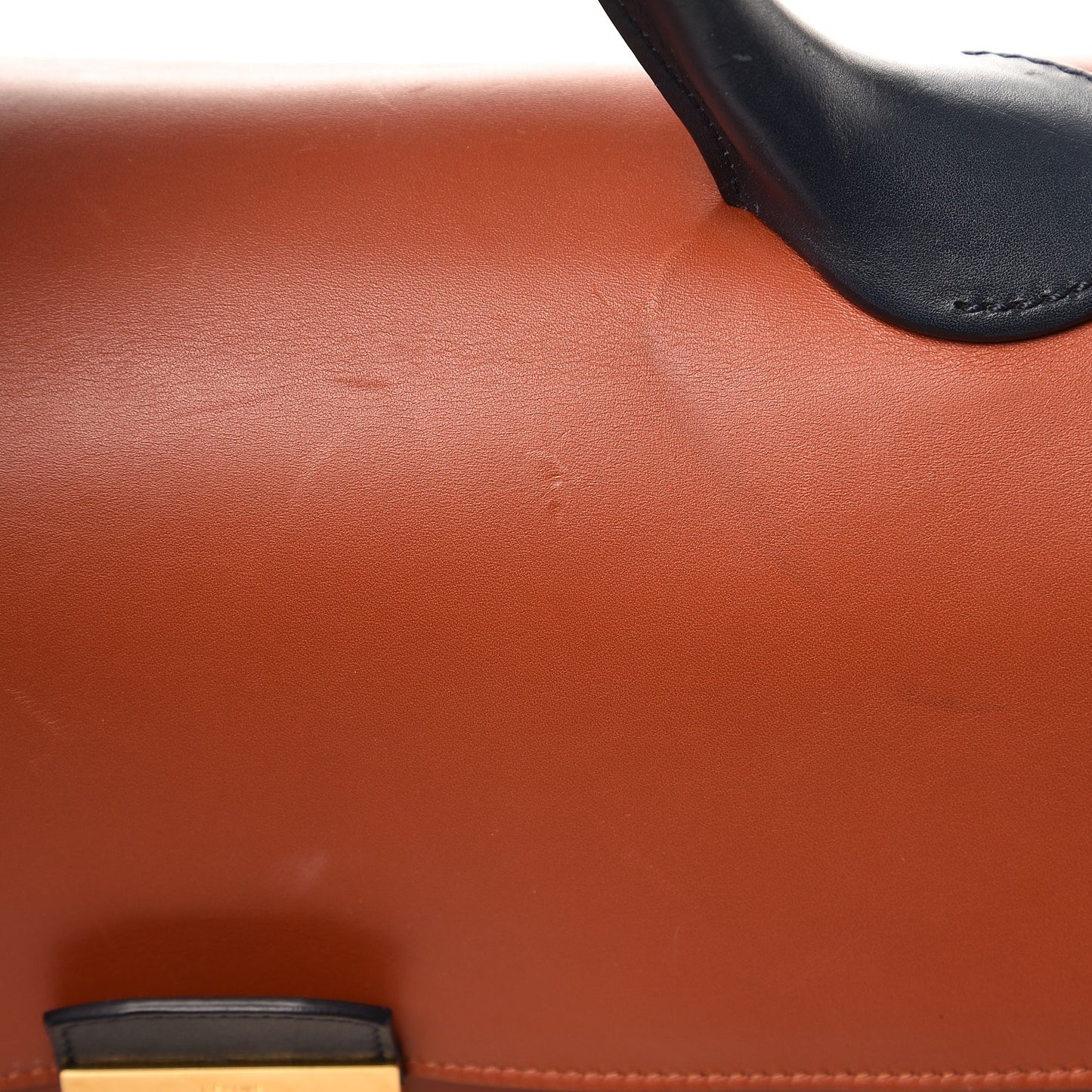 Natural Calfskin Top Handle Bag Brick