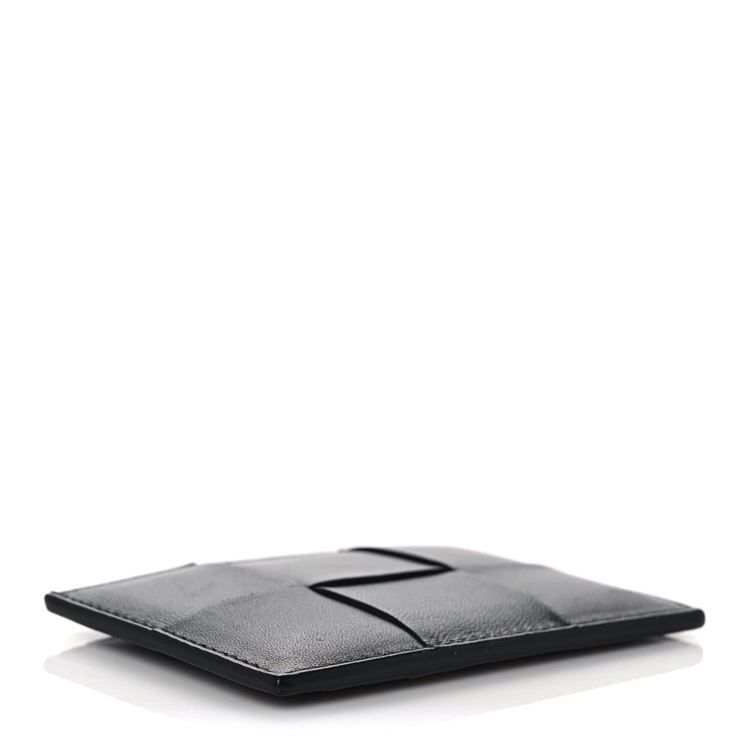 Nappa Intreccio Cassette Credit Card Holder Black