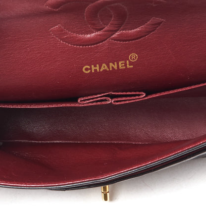 Chanel Lambskin Quilted Medium Double Flap Black 9 of 9
