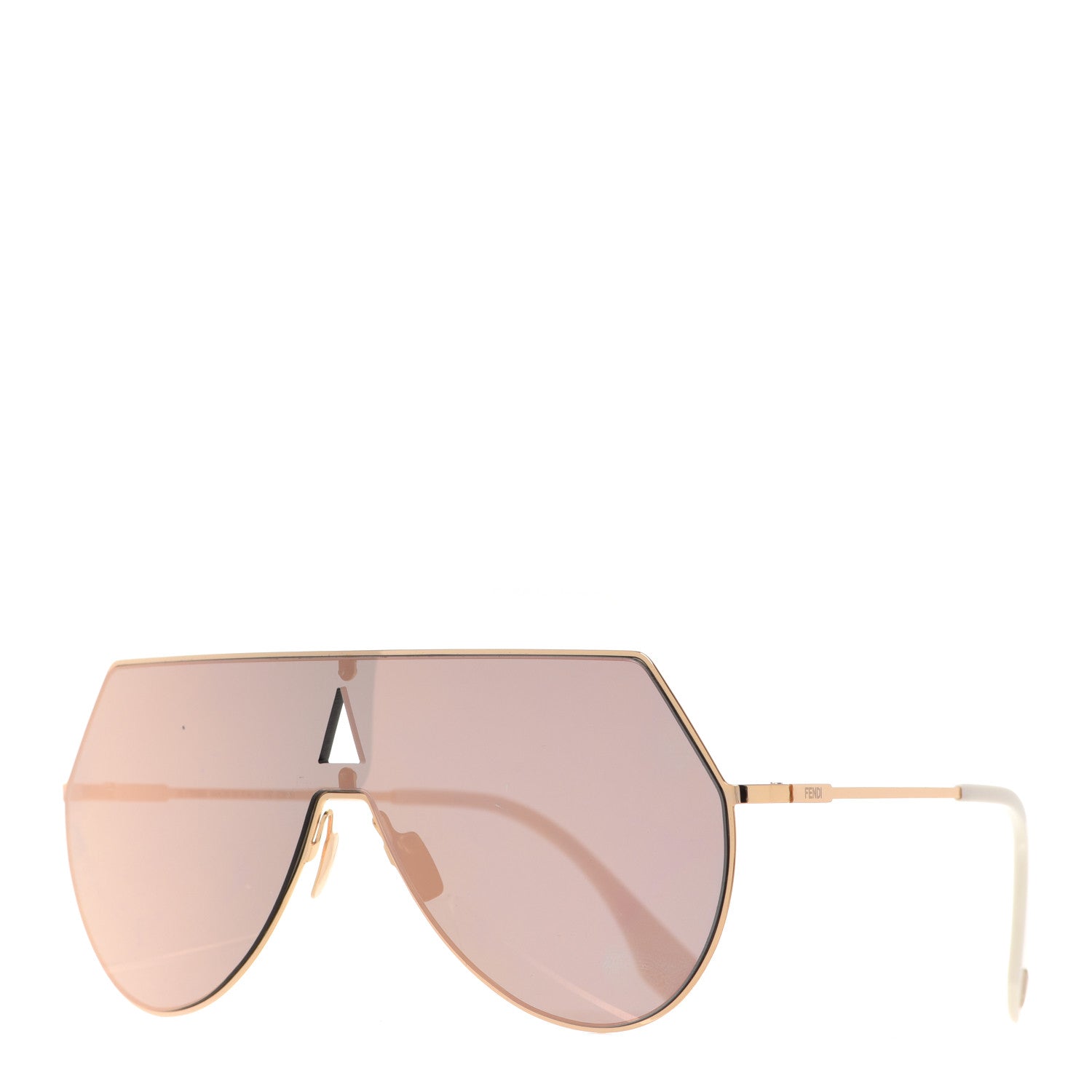 Fendi Metal Mirrored Eyeline Sunglasses FF 0193/S Matte Gold 1 of 7