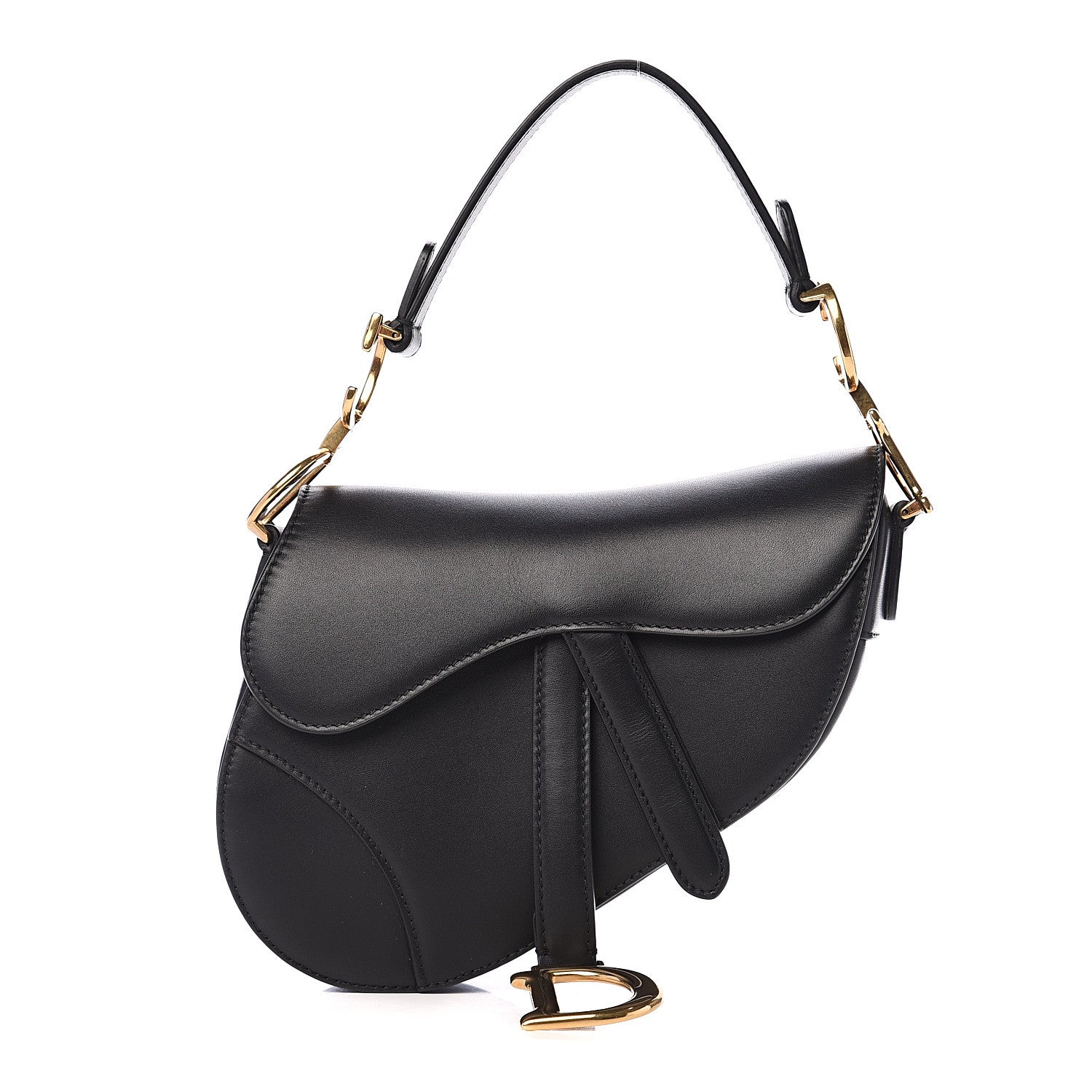 Christian Dior Calfskin Mini Saddle Bag Black 1 of 8