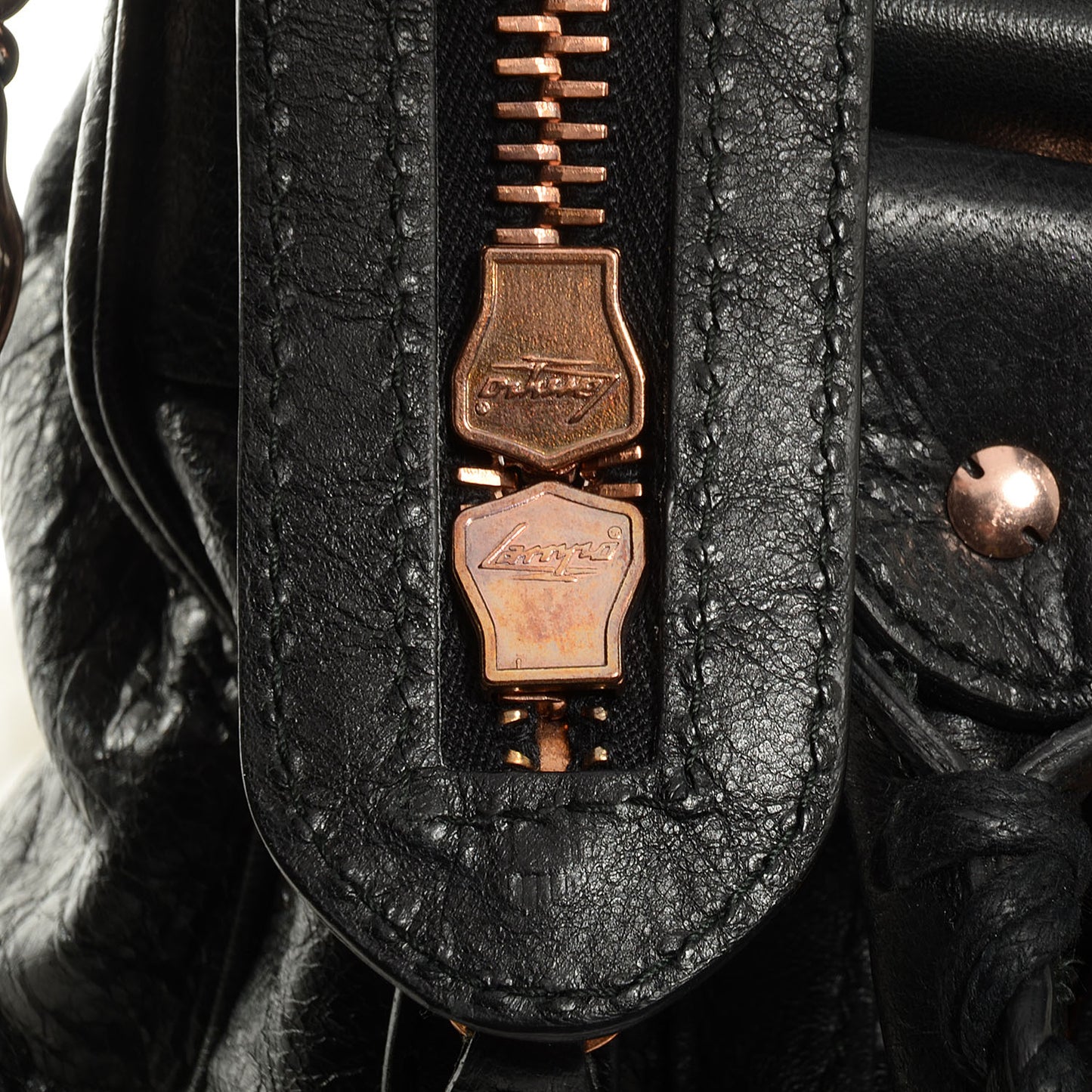 Agneau Giant 21 Rose Gold Hardware Velo Black