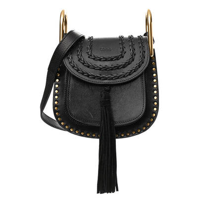 Chloe Calfskin Braided Mini Hudson Shoulder Bag Black 1 of 9