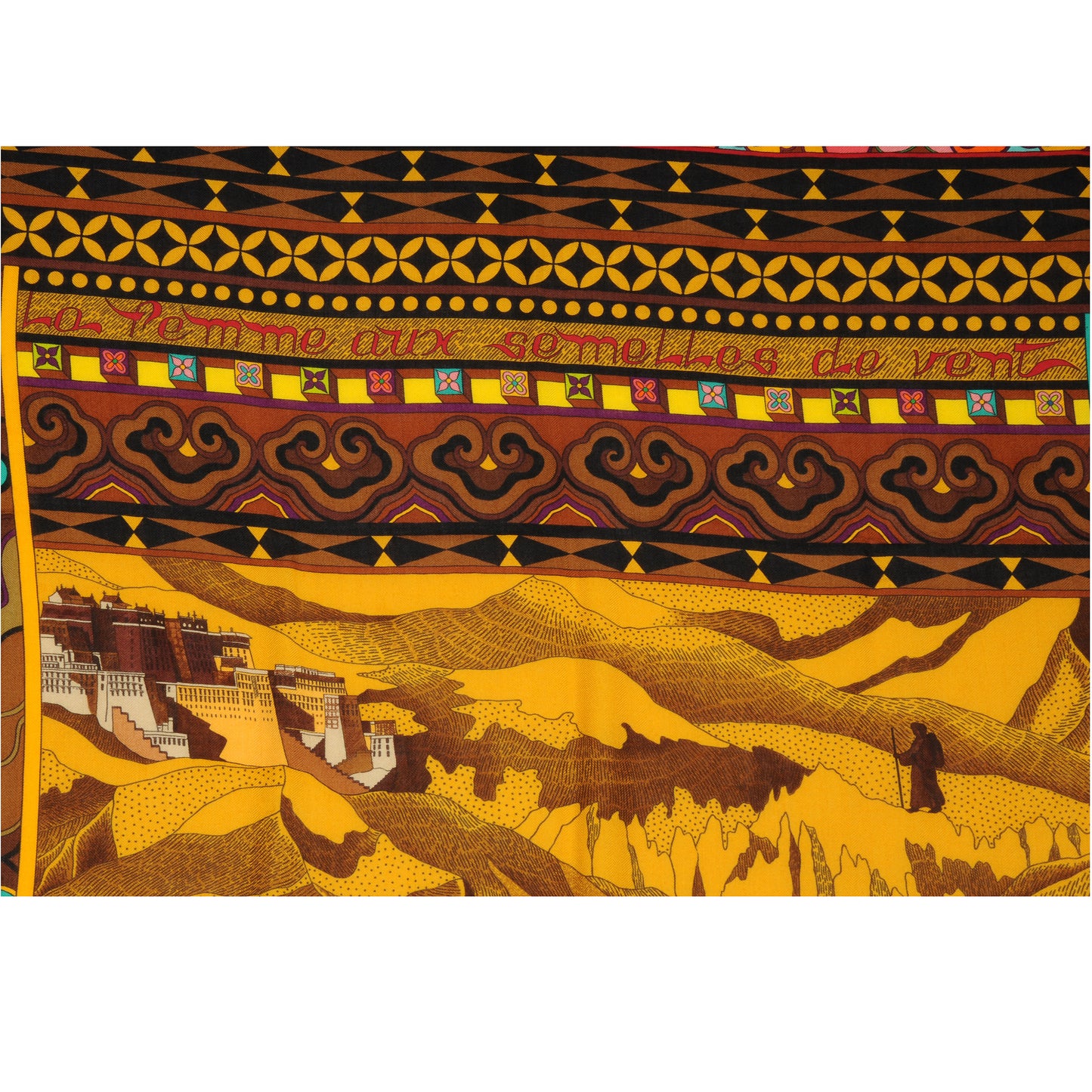 Cashmere Silk La Femme Aux Semelles de Vent Shawl GM 140