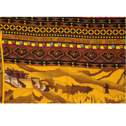 Hermes Cashmere Silk La Femme Aux Semelles de Vent Shawl GM 140 4 of 5