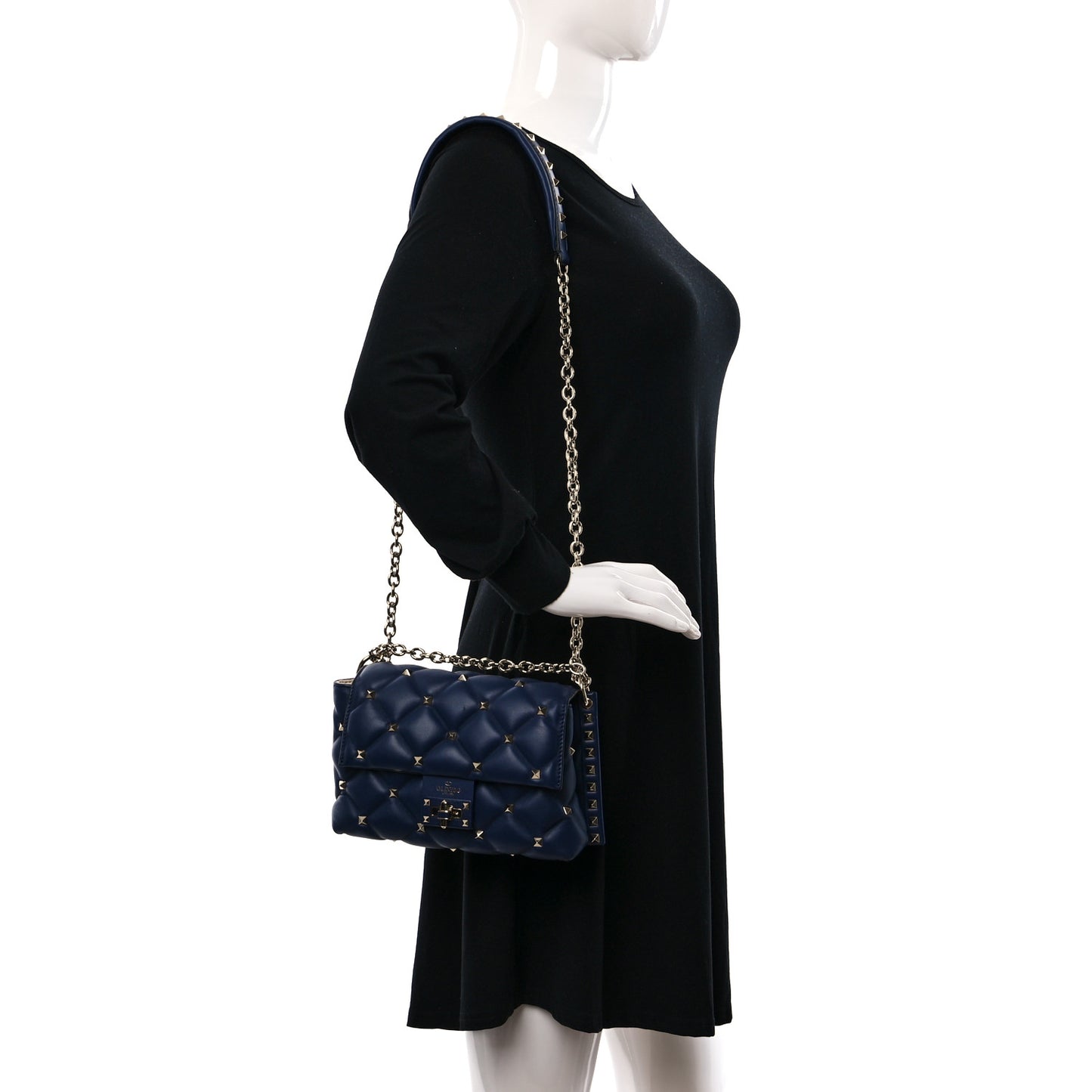 Nappa Small Candystud Crossbody Navy