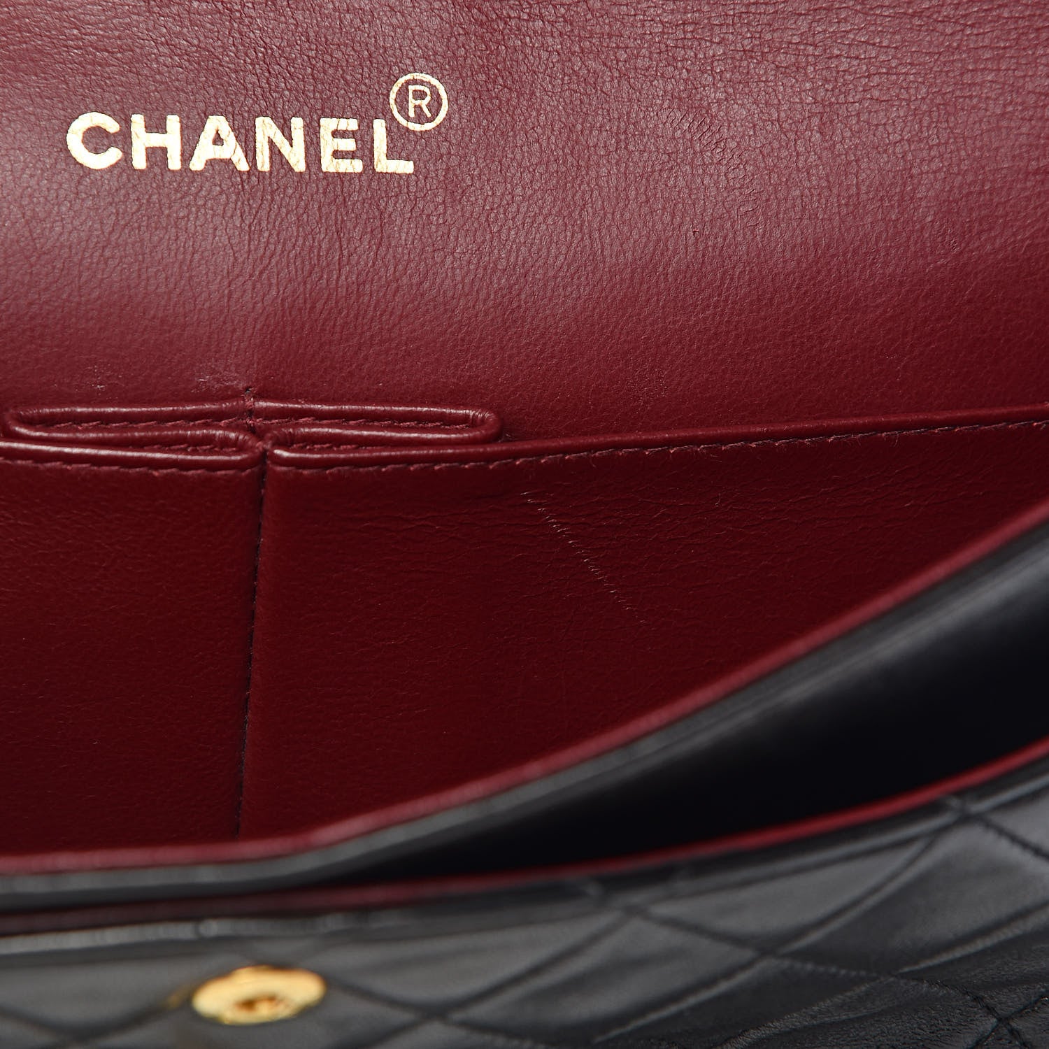 Chanel Lambskin Quilted Medium Double Flap Black 9 of 16