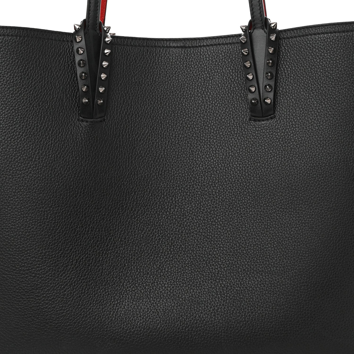 Christian Louboutin Calfskin Empire Spikes East West Cabata Tote Black 9 of 13