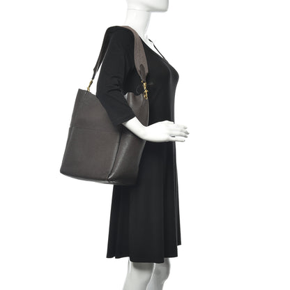 Celine Goatskin Sangle Bucket Bag Dark Taupe 2 of 15