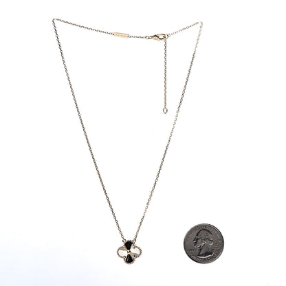 Van Cleef & Arpels 18K Yellow Gold Guilloche Vintage Alhambra Pendant Necklace 2 of 7