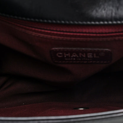 Chanel Glazed Calfskin Quilted Large Coco Boy Flap Black 5 of 10