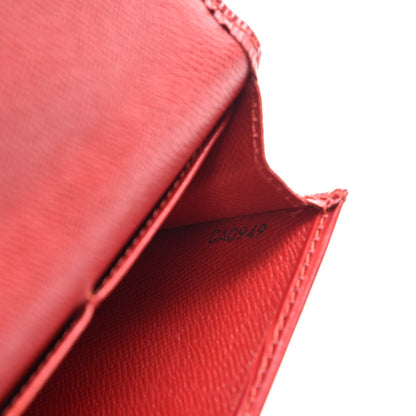 Louis Vuitton Epi Porte Yen 3 Cartes Credit Wallet Castillan Red 7 of 9