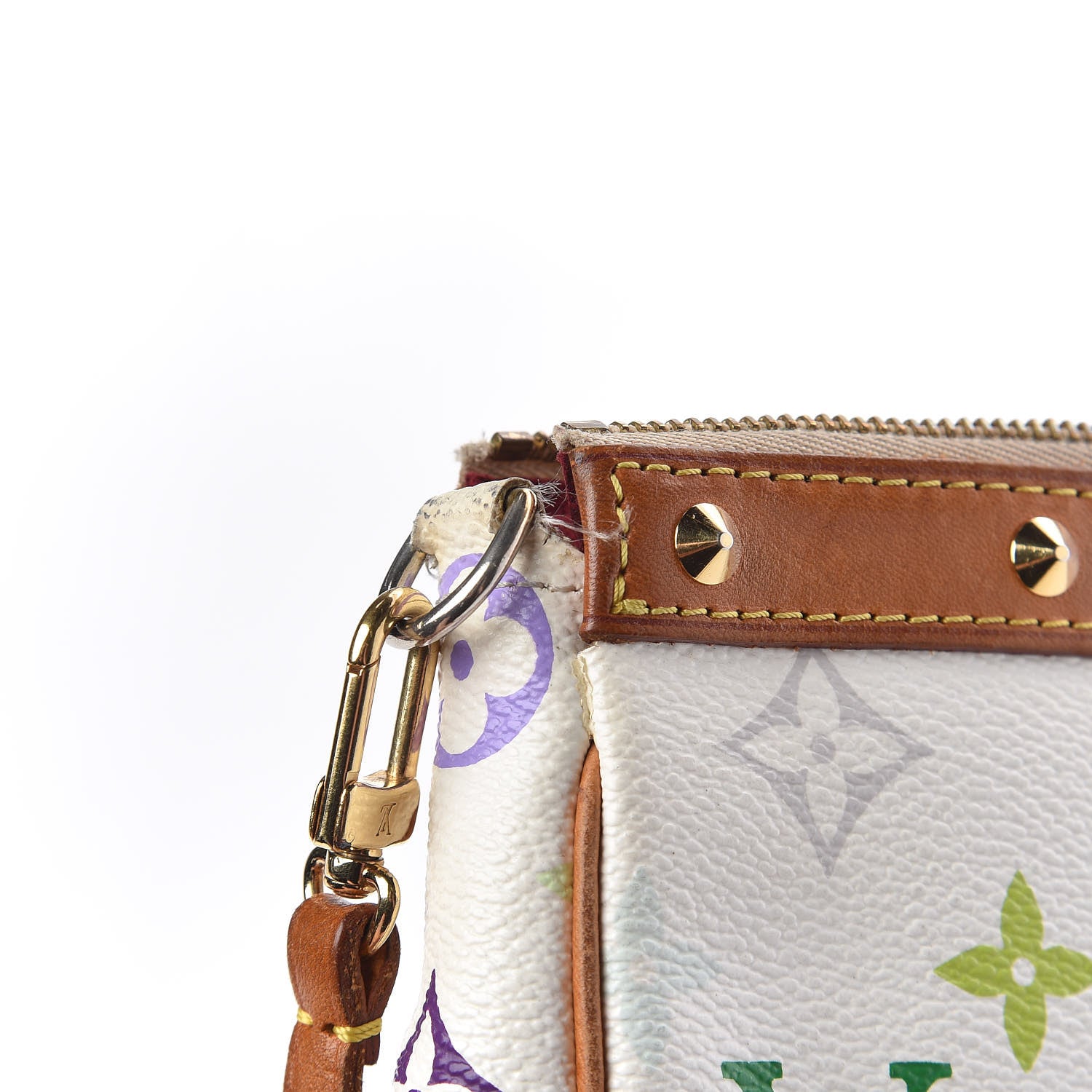 Louis Vuitton Monogram Multicolor Pochette Accessories White 9 of 17