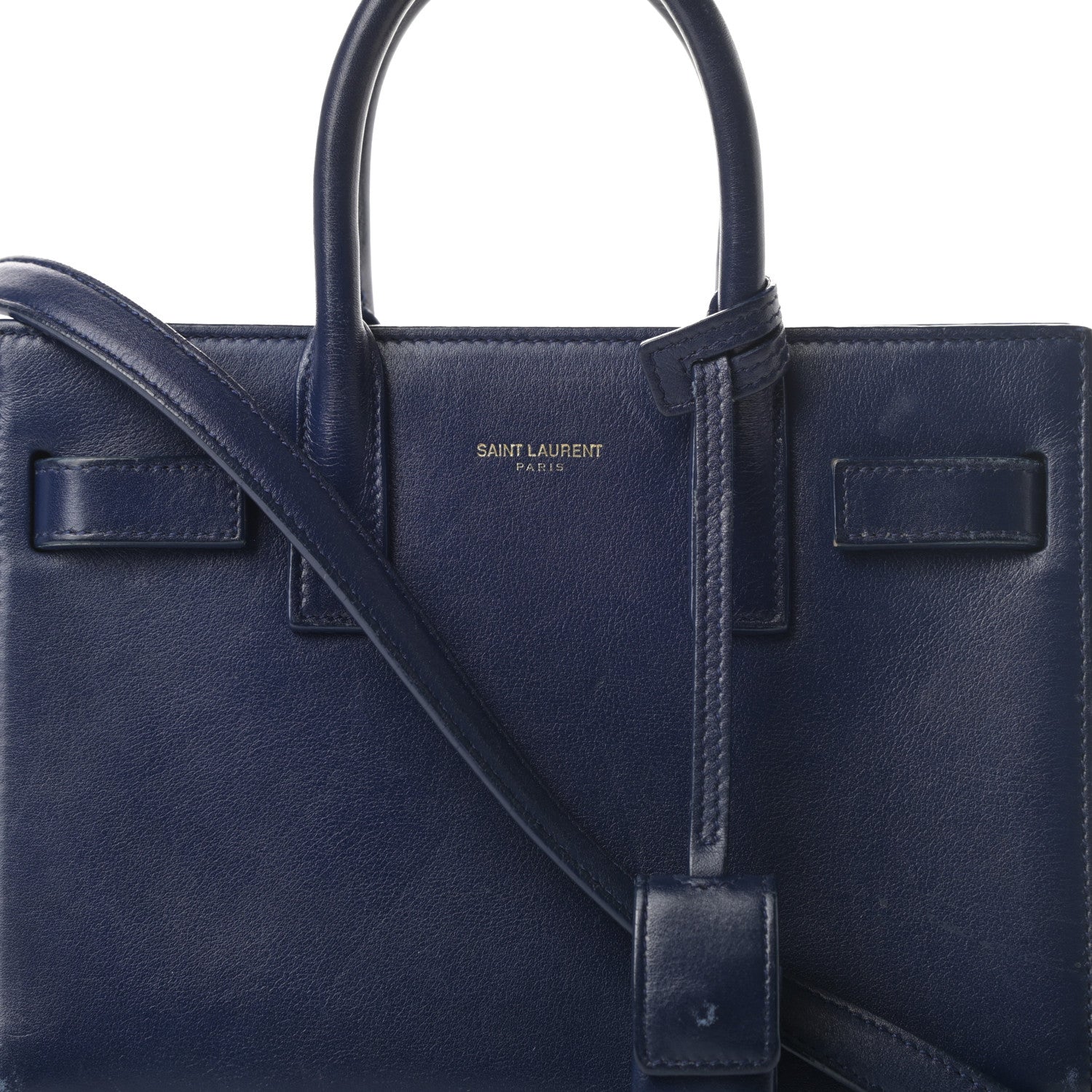 Saint Laurent Calfskin Nano Sac De Jour Dark Blue 9 of 24