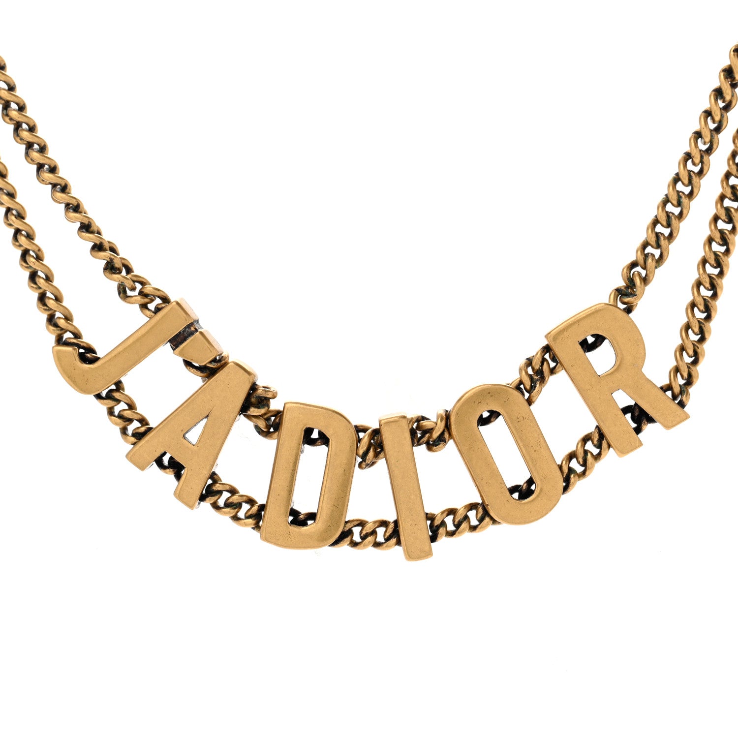 Christian Dior Metal J'Adior Choker Necklace Aged Gold 4 of 6