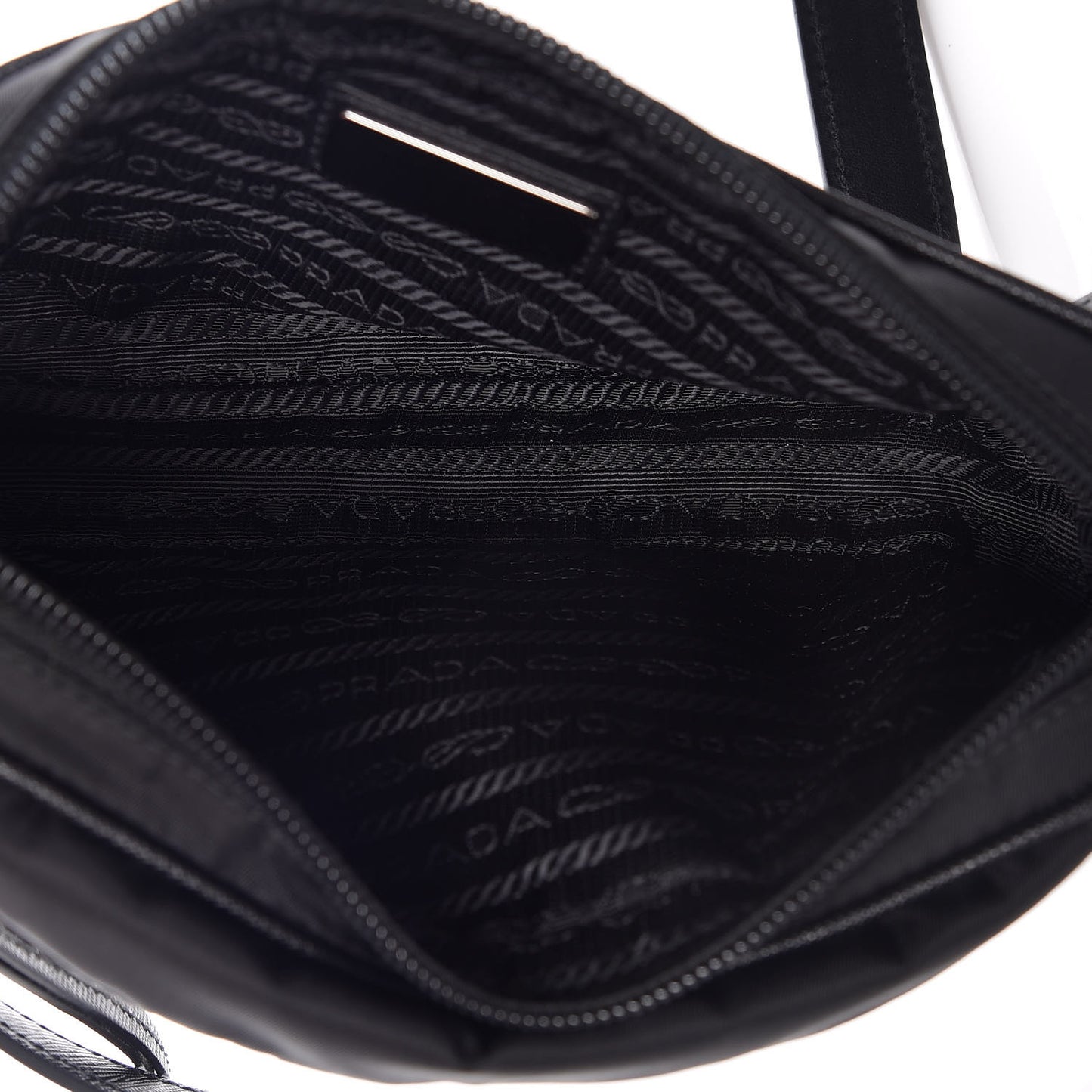 Tessuto Nylon Saffiano Belt Bag Black