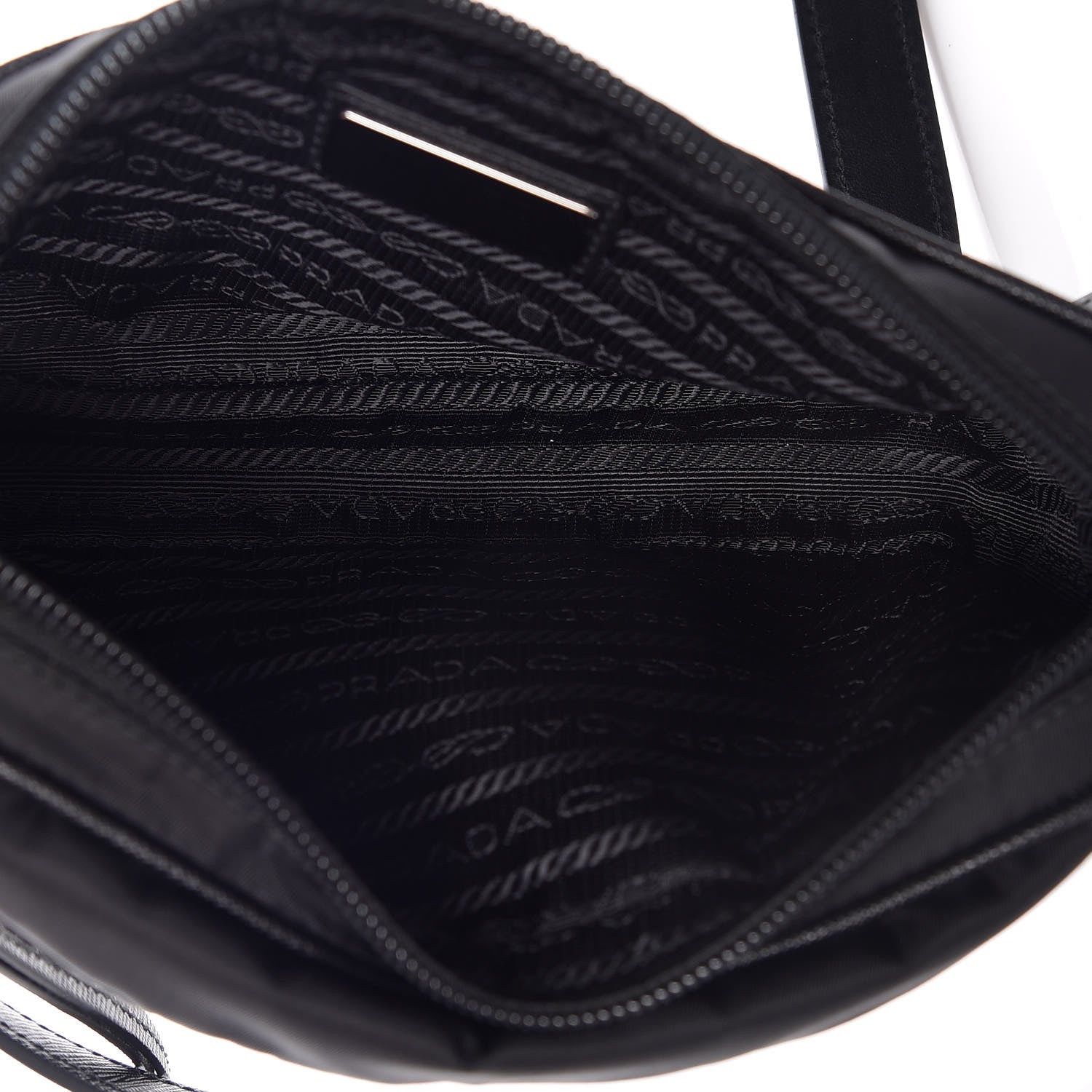 Prada Tessuto Nylon Saffiano Belt Bag Black 6 of 10