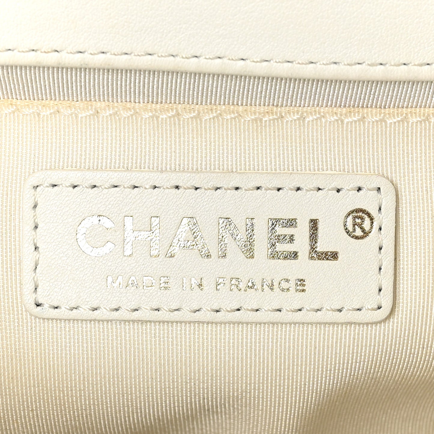 Lambskin Quilted Medium Boy Flap White