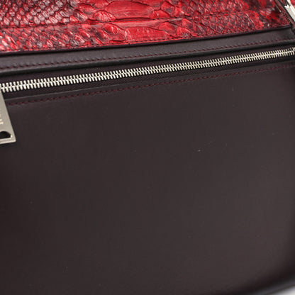 Celine Snakeskin Calfskin Medium Trapeze Wine 13 of 13
