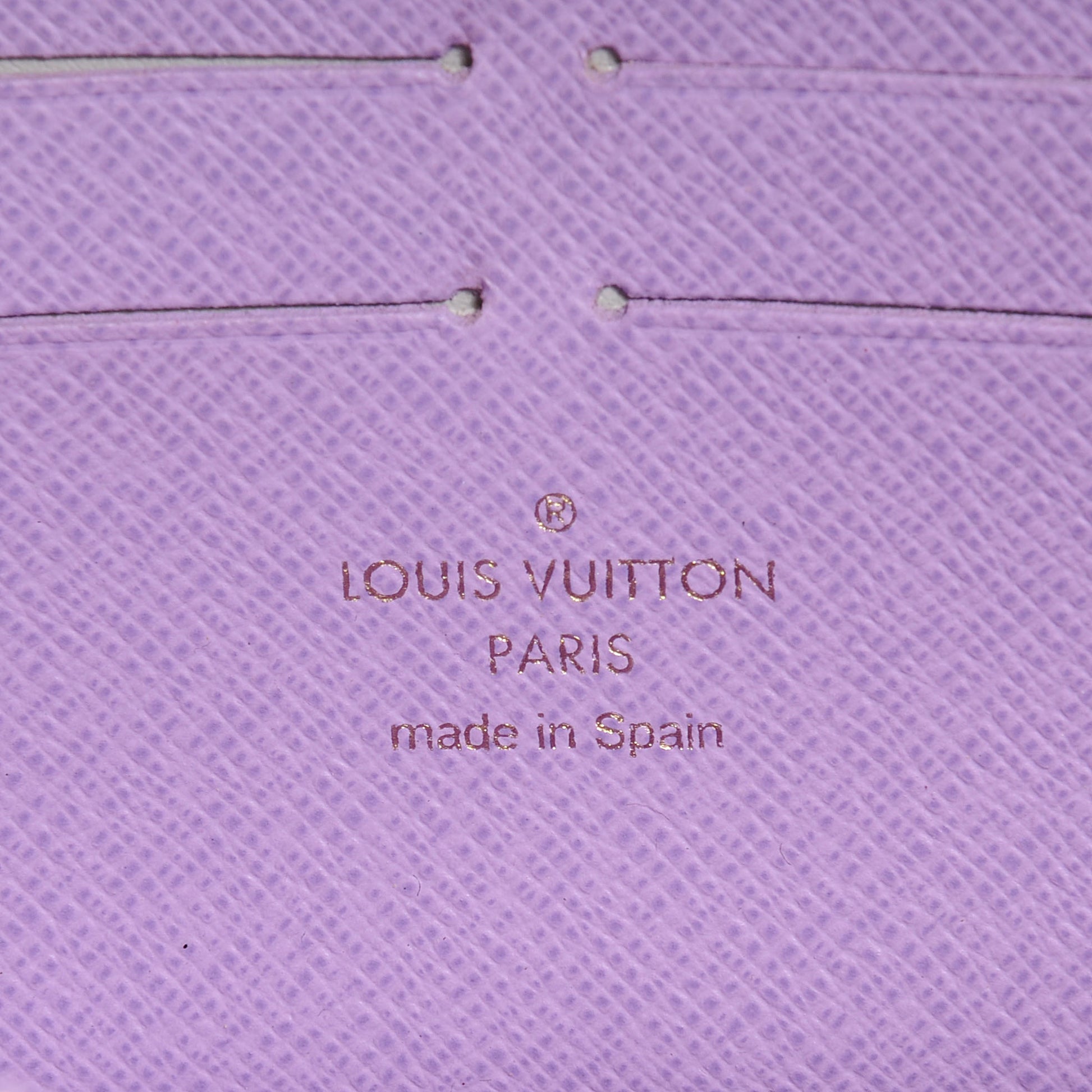Louis Vuitton Damier Ebene Illustre Zippy Wallet Violet 7 of 8
