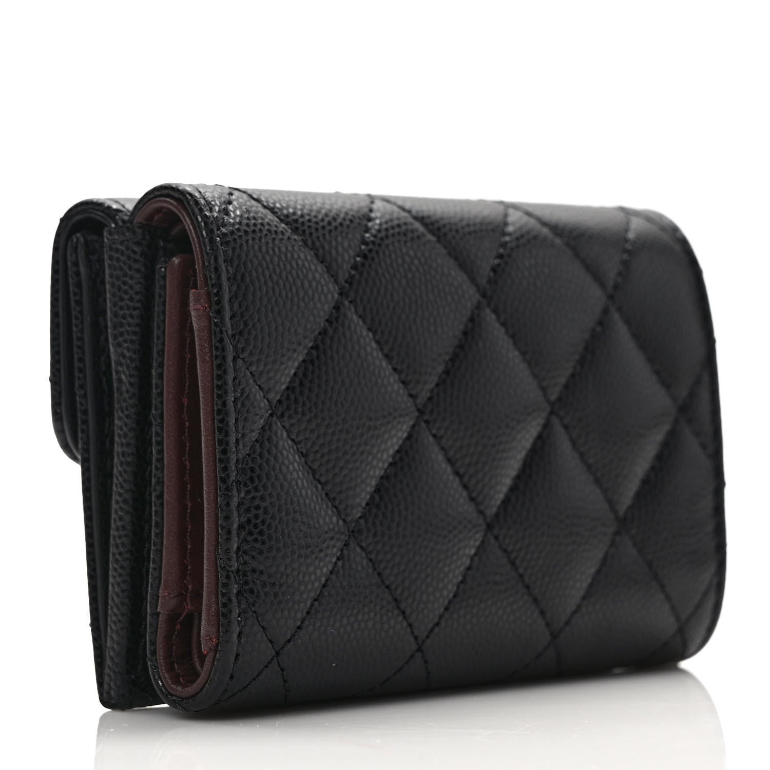 Chanel Caviar Quilted Double Flap Wallet Black 3 of 7
